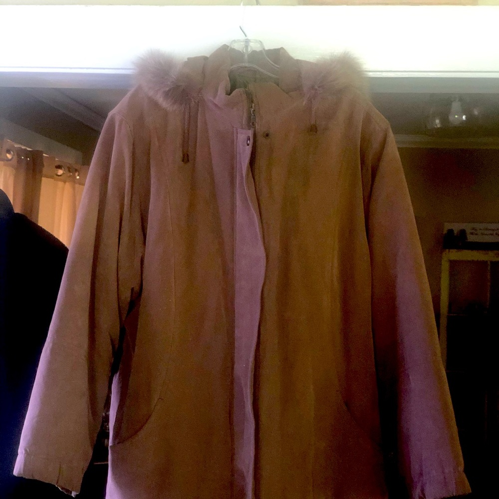 Suede lined parka